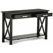 Pemberly Row Solid Wood Console Table with 2 Drawers in Hickory Brown