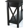 Pemberly Row Solid Wood Console Table with 2 Drawers in Hickory Brown