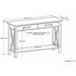 Pemberly Row Solid Wood Console Table with 2 Drawers in Hickory Brown