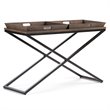 Pemberly Row Solid Wood Console Table in Distressed Natural Elm