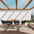 Pemberly Row Contemporary 7 Piece Outdoor Dining Set in Black