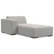 Pemberly Row Left-Facing Modular Sectional Sofa in Pale Gray