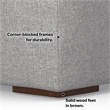 Pemberly Row Left-Facing Modular Sectional Sofa in Pale Gray