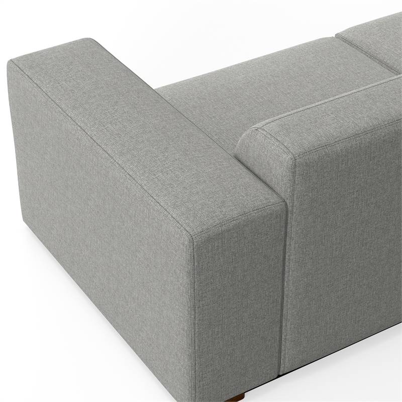 Pemberly Row Left-Facing Modular Sectional Sofa in Pale Gray