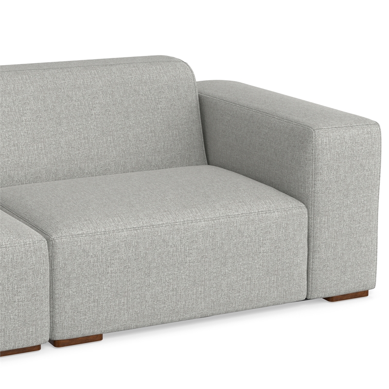 Pemberly Row Left-Facing Modular Sectional Sofa in Pale Gray