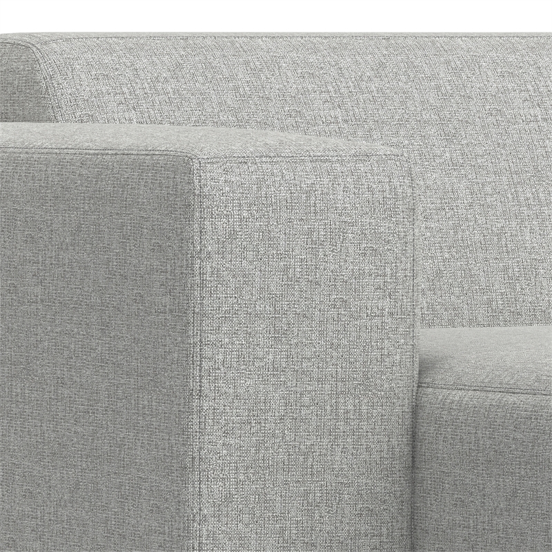 Pemberly Row Left-Facing Modular Sectional Sofa in Pale Gray
