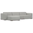 Pemberly Row Left-Facing Modular Sectional Sofa in Pale Gray