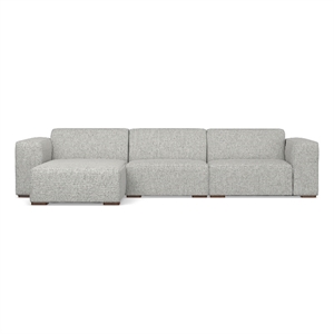 Pemberly Row Left-Facing Modular Sectional Sofa in Pale Gray