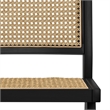 Pemberly Row Contemporary Rattan Dining Chair Set of 2 in Black