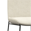 Pemberly Row Modern Dining Chair Set of 2 in Natural Linen Look Fabric