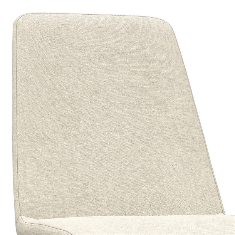 Pemberly Row Modern Dining Chair Set of 2 in Natural Linen Look Fabric