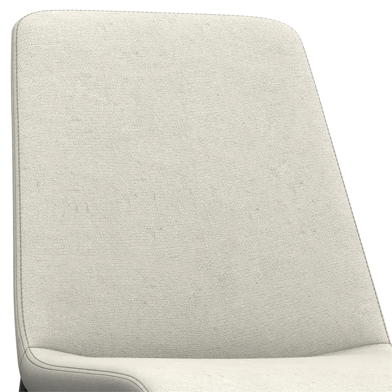 Pemberly Row Dining Chair Set of 2 in Natural Linen Look Fabric