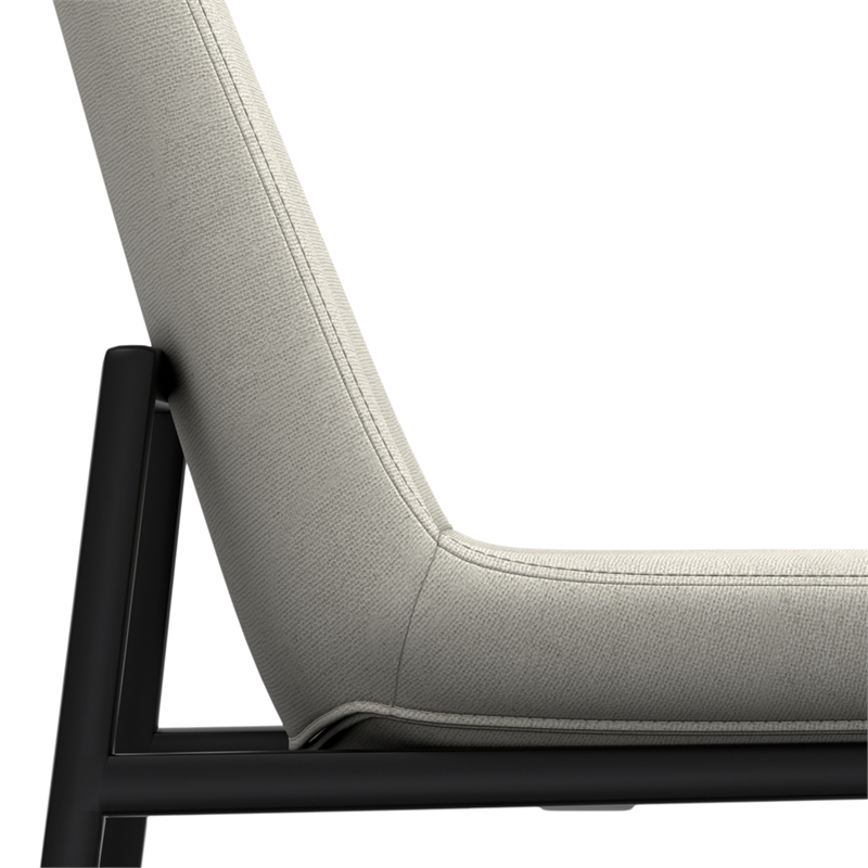 Pemberly Row Dining Chair Set of 2 in Natural Linen Look Fabric