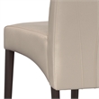 Pemberly Row Transitional Parson Dining Chair Set of 2 in Satin Cream