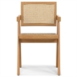Pemberly Row Contemporary Dining Arm Chair Set of 2 in Natural