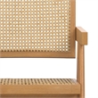 Pemberly Row Contemporary Dining Arm Chair Set of 2 in Natural