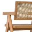 Pemberly Row Contemporary Dining Arm Chair Set of 2 in Natural