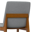 Pemberly Row Dining Chair Set of 2 in Light Gray Linen Look Fabric