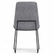 Pemberly Row Modern Dining Chair Set of 2 in Gray Linen Look Fabric