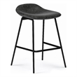 Pemberly Row Counter Height Stool Set of 2 in Distressed Charcoal Gray