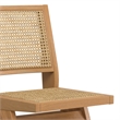 Pemberly Row Contemporary Rattan Dining Chair Set of 2 in Natural