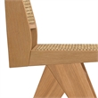 Pemberly Row Contemporary Rattan Dining Chair Set of 2 in Natural
