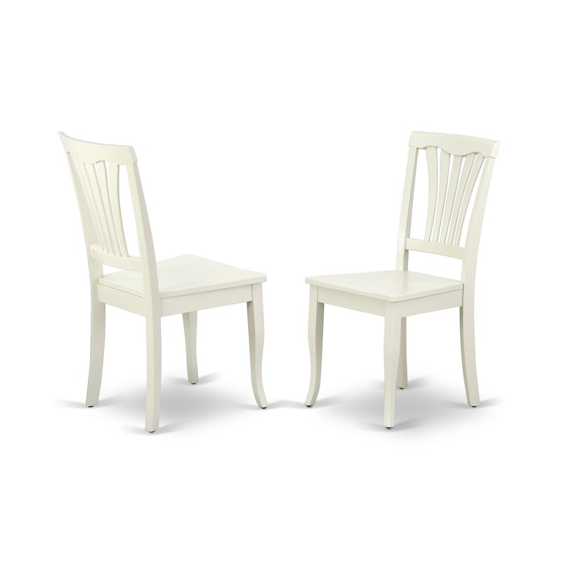 Pemberly Row 3-Piece Dining Table & Slatted Chairs in Linen White