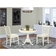 Pemberly Row 3-Piece Dining Table and Chair Set in Linen White