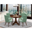Pemberly Row 5-Piece Kitchen Table Set in Willow Green/Antique Walnut