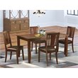 Pemberly Row 5-Piece Wood Dining Table and Chair Set in Mahogany