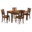 Pemberly Row 5-Piece Wood Dining Table and Chair Set in Mahogany