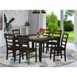 Pemberly Row 7-Piece Square Wood Dining Room Set in Cappuccino