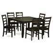 Pemberly Row 7-Piece Square Wood Dining Room Set in Cappuccino