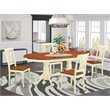 Pemberly Row 5-Piece Oval Wood Dining Set in Buttermilk/Cherry