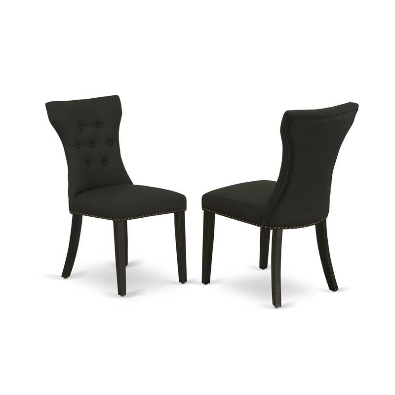 Pemberly Row 5-Piece Wood Dining Set with Cement Top in Black
