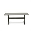 Pemberly Row 7-Piece Wood Dining Set in Black/Cement/Shitake Gray