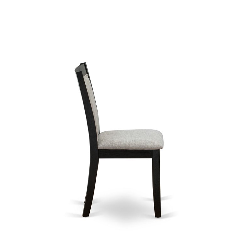 Pemberly Row 7-Piece Wood Dining Set in Black/Cement/Shitake Gray