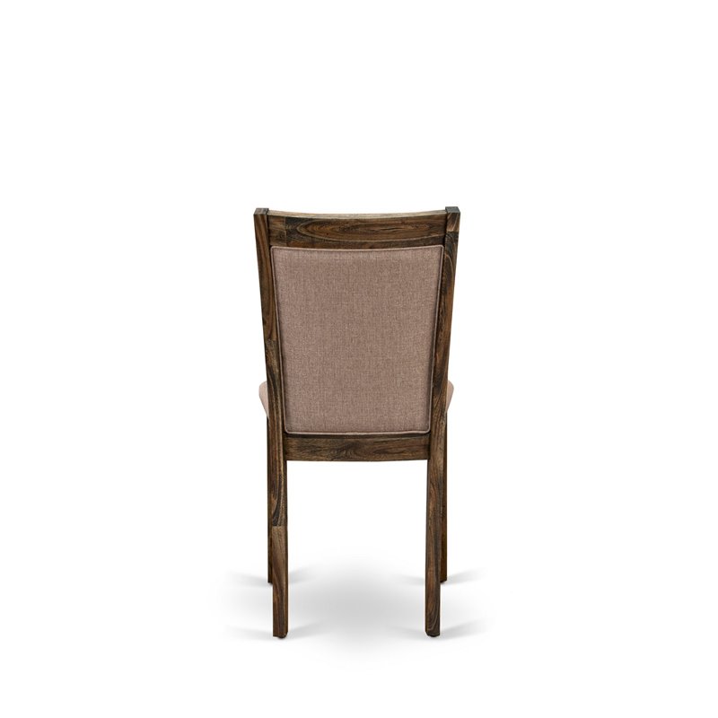 Pemberly Row 5-Piece Wood Dining Set in Jacobean/White/Khaki Gray