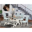 Pemberly Row 6-Piece Wood Dining Room Table Set in Linen White