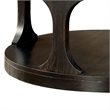 Pemberly Row Transitional Round Shelf Coffee Table in Antique Black
