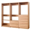 Pemberly Row Modular Walk In Closet 6 Drawer 4 Shelf 3 Rods in Brown
