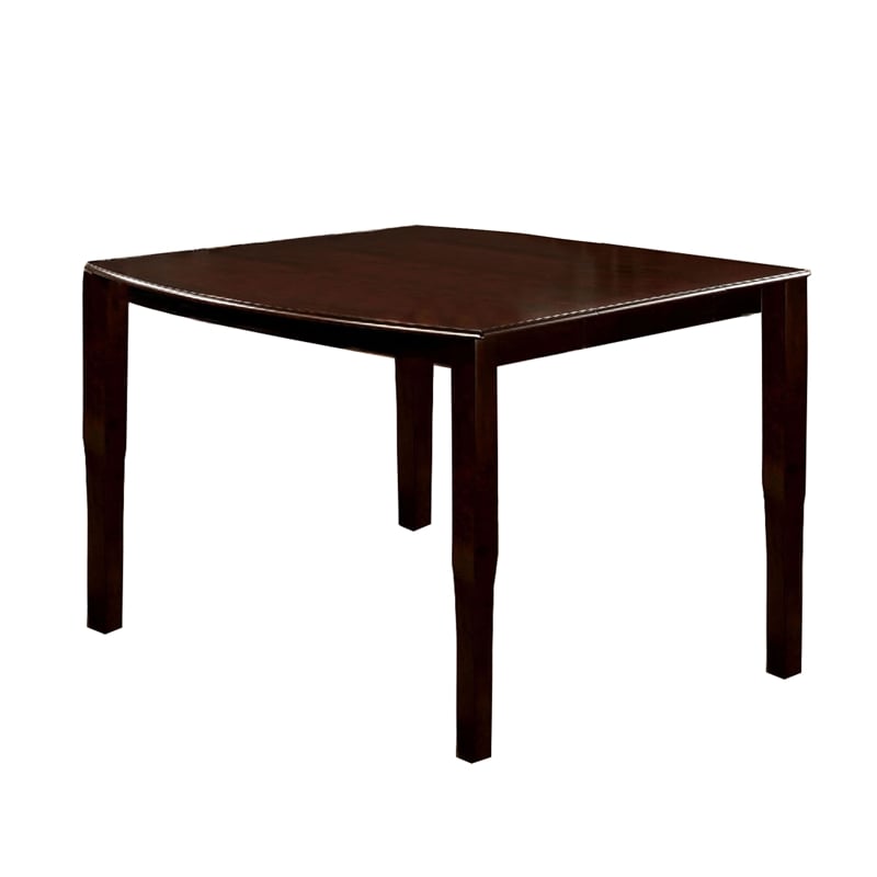 Pemberly Row Transitional Counter Height Table with Curvy Legs in Espresso