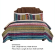 Pemberly Row Twin Quilt Set with Pillow Sham in Tribal Print Multicolor