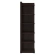 Pemberly Row 6 Compartment 5 Shelf Corner Bookcase for Books in Brown