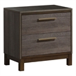 Pemberly Row 2 Drawer Nightstand with Metal Glides in Antique Gray