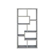 Pemberly Row Floating Cube Shelf Bookcase with 6 Compartments in Gray