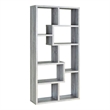 Pemberly Row Floating Cube Shelf Bookcase with 6 Compartments in Gray
