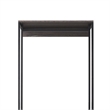 Pemberly Row Closet with Drawer and Hanging Rod in Rustic Gray/Black
