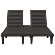 Pemberly Row Double Multi-Position Sun Lounger for 2 People in Black