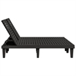 Pemberly Row Double Multi-Position Sun Lounger for 2 People in Black
